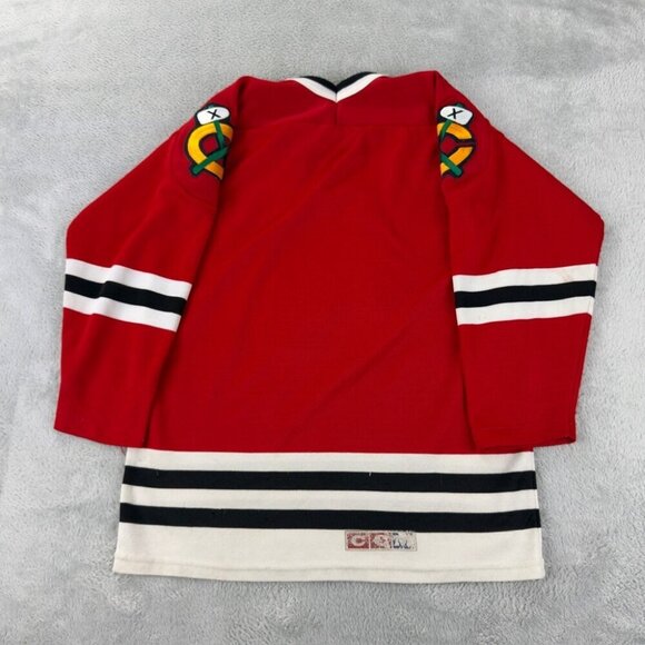 CCM Chicago Blackhawks Vintage Hockey Jersey Boys Size L/XL US - Picture 6 of 14